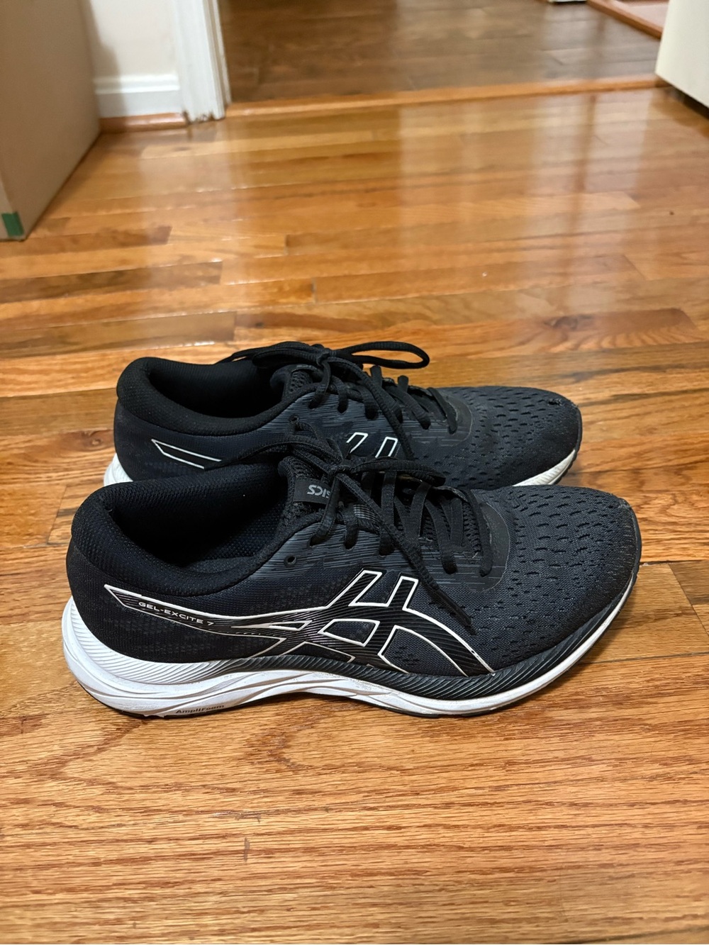 Asics Black and White Running Sneakers